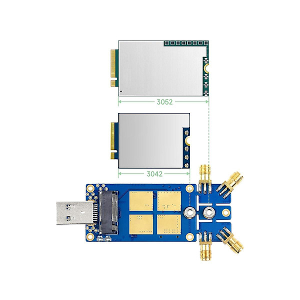 5g Dongle Modul 4 Antenner Usb3.1 Port Aluminium Legering Køleplade M.2 Key B Interface