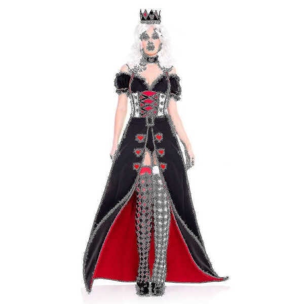 Queen Of Hearts Alice In Wonderland Kostume Poker Queen Halloween Maskerade Kostumer Kjole