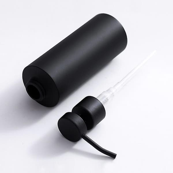 Håndsæbe Dispenser - Rustfrit Stål Dish Bath Countertop Lotion Dispensere, Sort Flydende Vask Børst