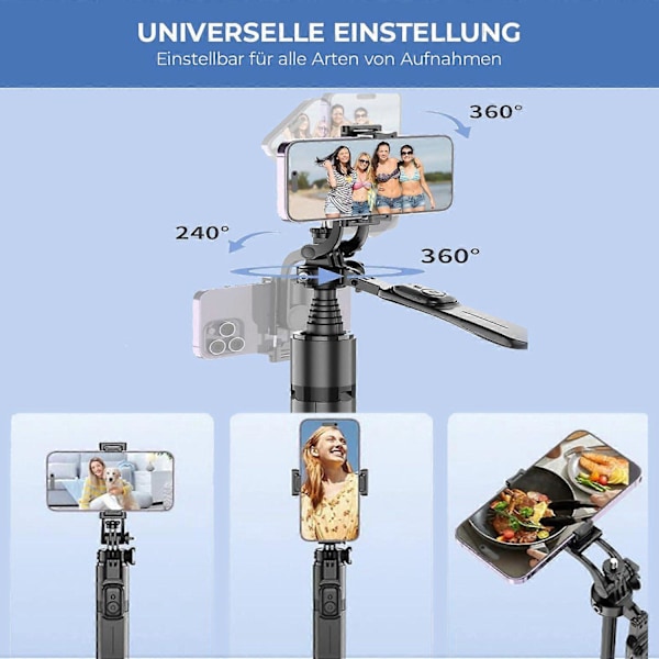 Selfie stick Bluetooth selfie stick tripod hoved Bluetooth fjernbetjening fotograferingstilbehør
