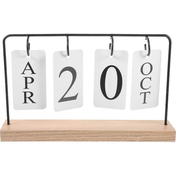 Puinen työpöytä Perpetual Calendar Planner Viikko Päivämäärä Näytä kalenteri Toimiston työpöydän sisustus