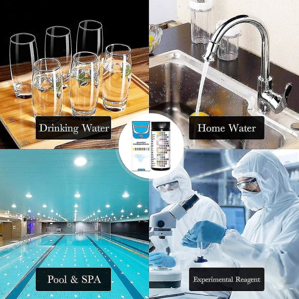 16-i-1 dricksvatten test, remsor för vattenanalys, poolremsor, kvalitetsdricksvattenanalyskit