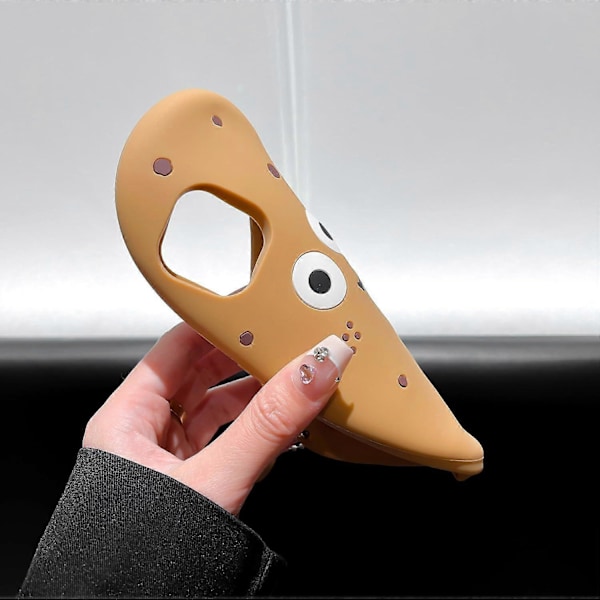 Bjørne Cover til iPhone 15 Pro Max, Kawaii Telefoncovers 3D Silikone Tegneserie Kartoffel med Nøglering Sjovt Sødt Cover Blødt Gummi Stødsikkert Beskyttelses Cover Kvinder