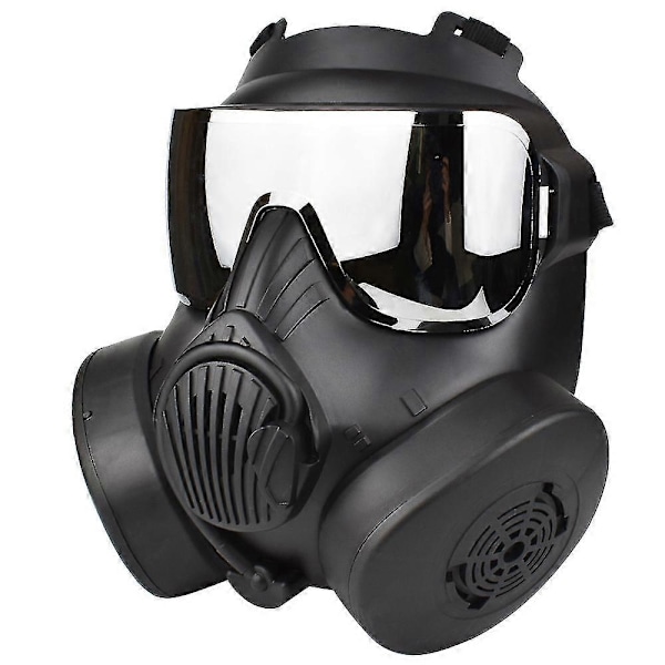 Skyddande Taktisk Andningsmask Helmask Gasmask För Militär Airsoft Skytte Jakt Ridning Cs Spel Cosplay Skydd Brun