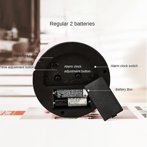 Väckarklocka Sängbord Tyst Batteridriven Luminous Klocka Klar Display