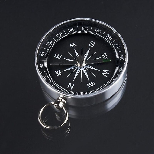 Mini taskukompassikytkin Kevyt kompassi avaimenperä metallia alumiinia vedenpitävät kompassit retkeilyretkeilyyn selviytymiskompassi