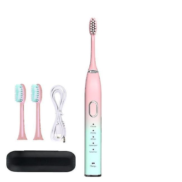 Genopladelig elektrisk tandbørste med 3 børstehoveder