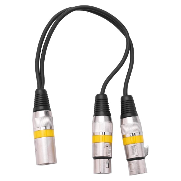 30 cm 3-polet XLR hann til 2 XLR hunn lydforlengelseskabel Y-splitter