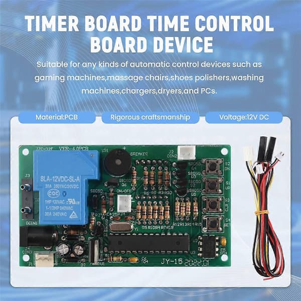 -15A Timer Board Timer Controller Strømforsyning Til Møntstyret Vandpumpe Vaskemaskiner Massage