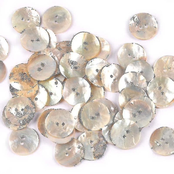 50 kpl Natural Mother Of Pearl Shell Koristeellinen nappi vaatteille Ompelutarvikkeet Leikekirjat Tee-se-itse askartelu Vaatteiden koristelu