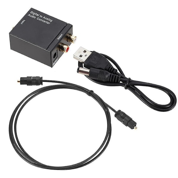 Digital til analog lydomformer Optisk koaksial Toslink Rca Tv Lr lydadapter