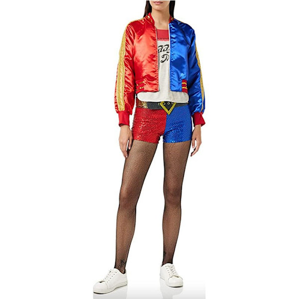 Harley Quinn Barn Cosplay Kostym Monsterjacka Vuxen XL (160-170CM)