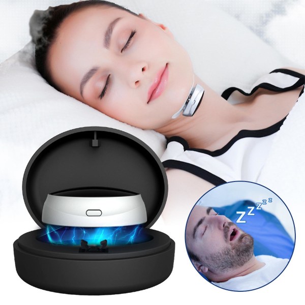 Smart Halsmassage Anti Snorke Device, Anti Snorke Solutions, Elektrisk Snore Stopper Device med Hals Pulse Massage