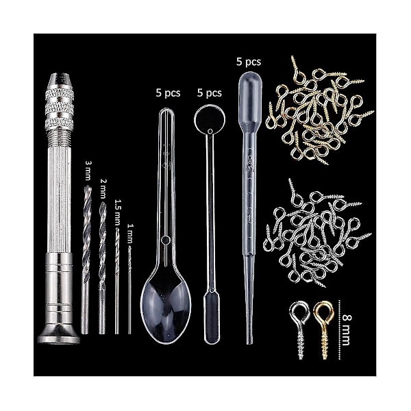 Epoxy Resin Støpeformer Kit Silikonform Med Epoxylim For Ørepynt Nøkkelring Smykkeproduksjon DIY