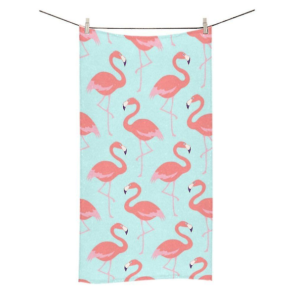 Flamingo Fugl Badehåndklæde Håndklæde Brusebad Håndklæde Vaskeklud 75x140 Cm
