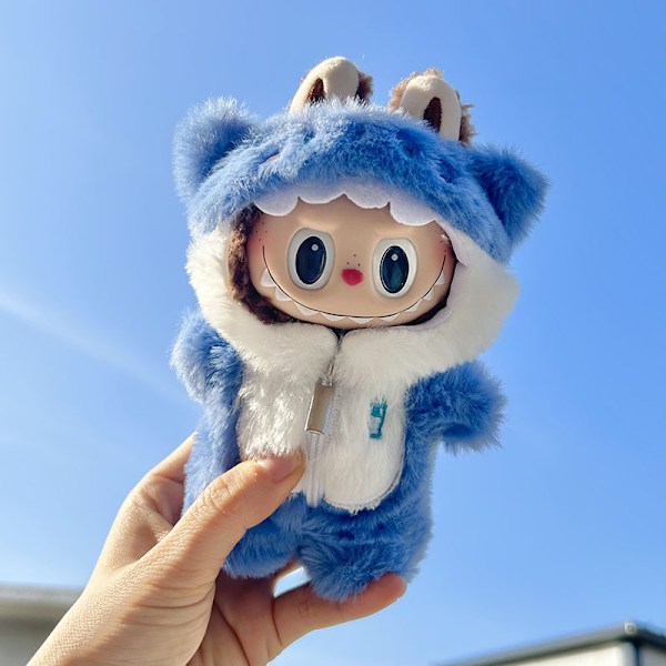 (Endast kläder) 17 cm hängande blind box Labu dockkläder Labubu
