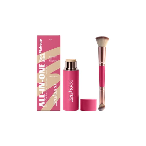 5g/æske Zephoco Multifunktionel Makeup Stick Sæt (Elfenbenshvid)