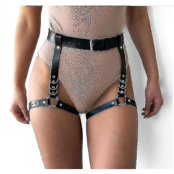 Eroottiset vaatteet Korkean vyötärön sukkahousut Garter-joustin Vatsavyö Suspenders -ys