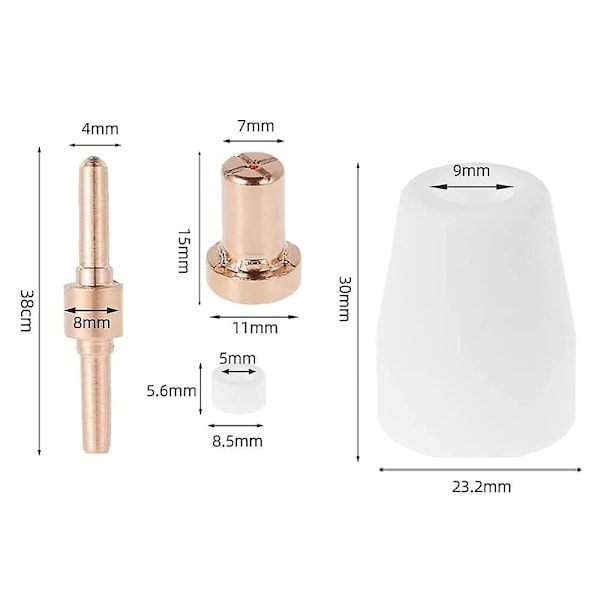 Ilmaplasmaleikkauspoltin LG40 PT-31 Leikkaus-50D kulutusosat 60kpl