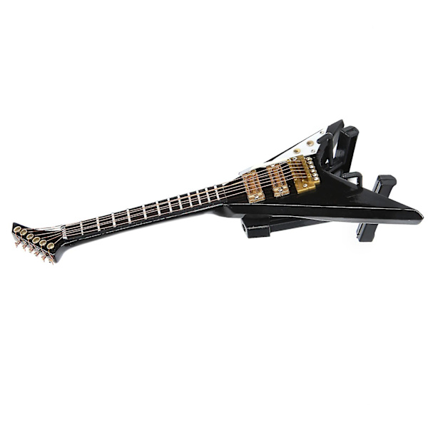 Mini Elektrisk Gitarrmodell 14cm - Musikinstrumentssamling Present Ornament