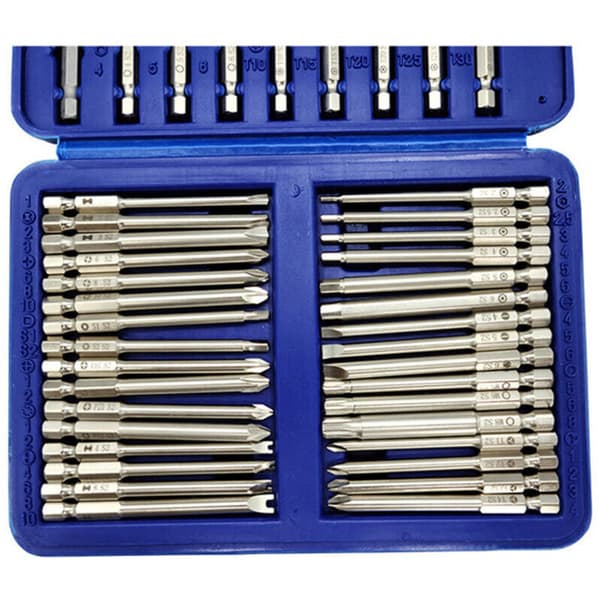 Sett med 50 S2-bits, 75 mm elektrisk bitsgruppe (galvanisering)