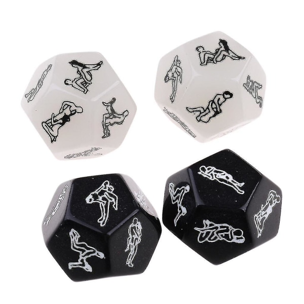 4kpl Luminous Night Foreplay Erotic Dice D12 Bachelor Lovers Naughty Toys_a