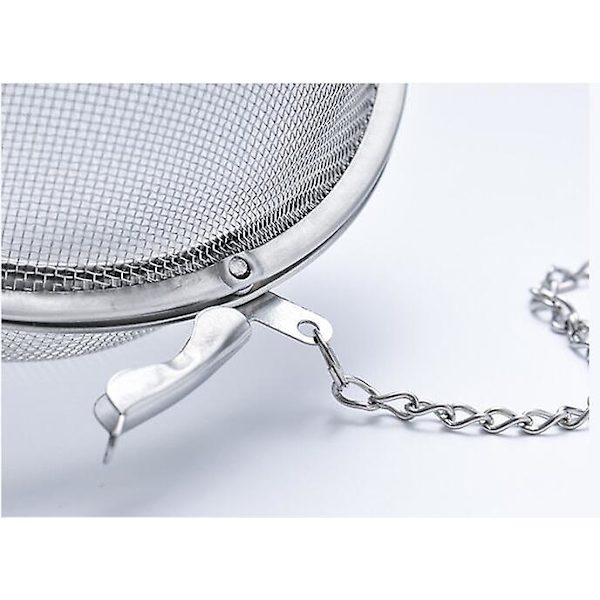 Rustfrit Stål Te Bold Mesh Te Infuser Med Forlænget Kæde Hængsel Til Brygning Løse Blade Te Og Krydderier & Krydderier 2 Stk