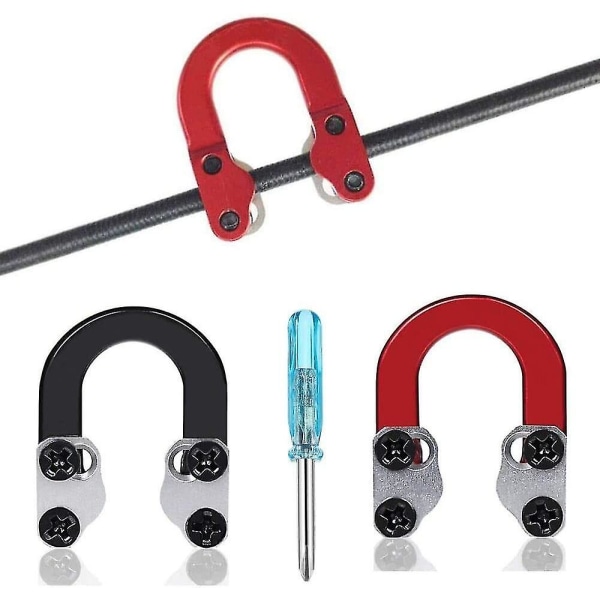 2 Pak Bue-D-Loop Compound Bueskydning Metal D-Loop Metal D-Ring Spænde Udløsning Nocking Loop Med Skruetrækkere Til Jagttilbehør