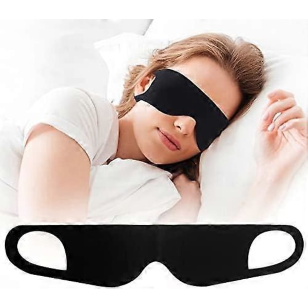 Noll Tryck Sovmask - Lättviktig Andningsbar Mörkläggningsmask för Sömn med Öronhängande Elastiskt Band för Alla Sovpositioner Män Kvinnor Mjuk