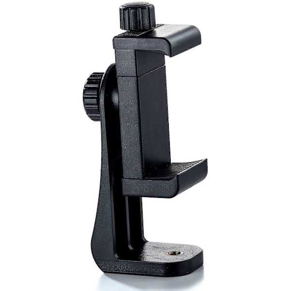 Universal Handy Stativ Adapter Smartphone Holder Kompatibel med Stativ Tripod Selfie Stick Monopod med Standard 1/4\"-20 Skruehoved, til iPhone Samsung Huawei osv.