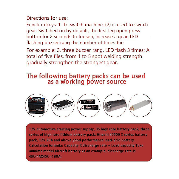 Punktsvets DIY-kit Bärbar Litiumbatteri 12V PCB-kretskort Lödning Punktsvetsmaskin