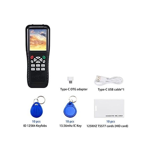 Rfid Duplikator Kopiator Skrivare Avkodningsfunktion Smart Card Key Machine RFID NFC Kopiator IC ID Reader Writer