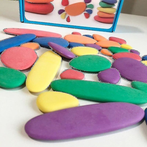 Baby Crazy Stone Byggstenar Stapling Tidig Inlärning Färgsortering Småbarn Stenar|block
