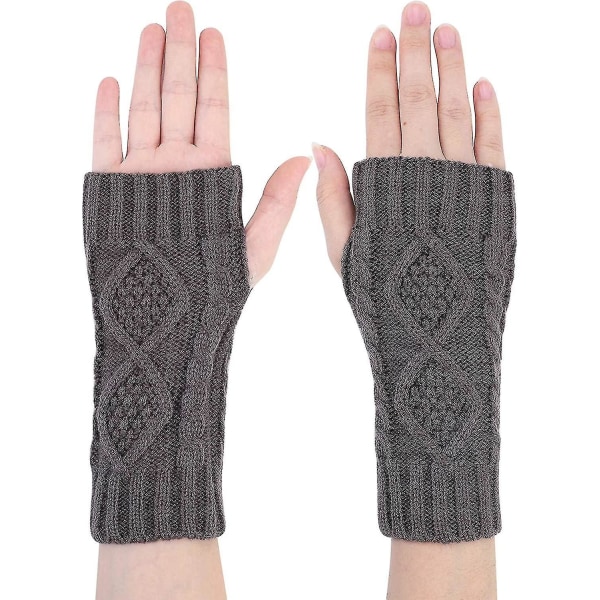 Håndvarmere Fingerløse Armvarmere Strikkede Handsker Half Finger Vinterhandsker Gave