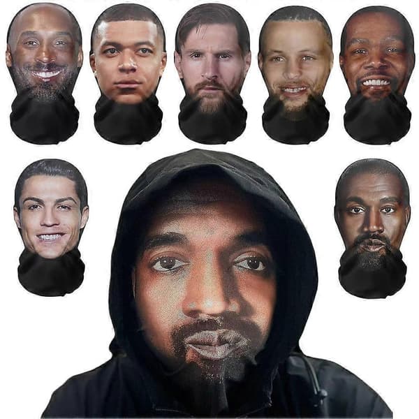Ansigtspræstationsprank Fuld Ansigts 3D Maske, Balaclava Hue Junkhook/1pc