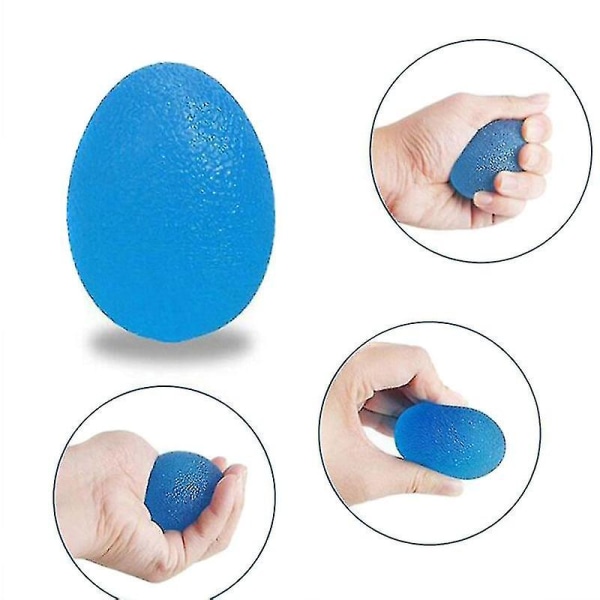 3 stk/sett Gel Egg Stress Ball Håndtrening Finger Slapp av Klem Relief Voksne Leker szkyd-YUHAO