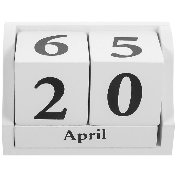 Trekalenderblokk - Evigvarende Kalender For Skrivebord - Dekorasjon Til Skrivebordet