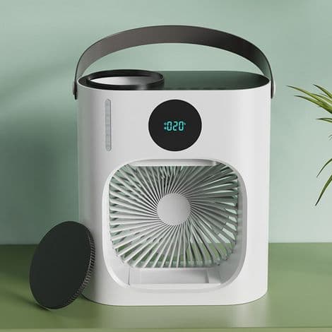 Mini klimaanlæg, 900 ml. 3 hastigheder. Stille. Luftfugter. USB bærbar luftkøler