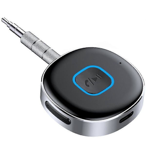 Kannettava 3,5 mm Aux Bluetooth-auton sovitin, Bluetooth 5.0 langaton äänen vastaanotin auton stereoon/kotistereoon/johdolliseen