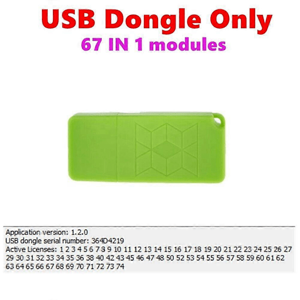 67 i 1 USB Dongle Sm2 Pro J2534 VCI PCM ECU Programmer ECU Læs & Skriv V1.20 EEPROM Flash Bænk