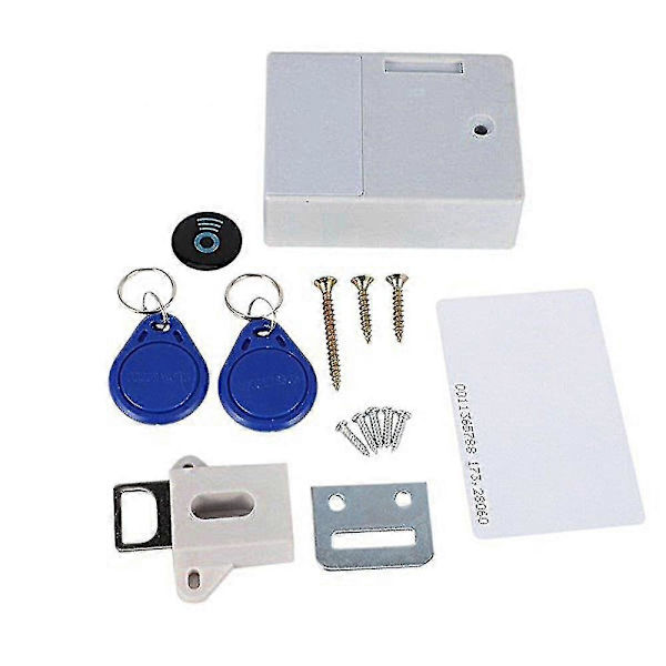 DIY RFID-lukko puukaapin laatikon lukolle - näkymätön elektroninen kaapin lukko