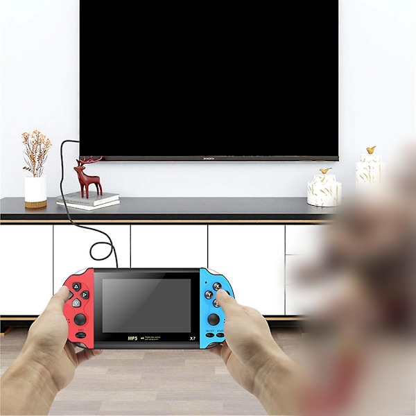 X7 Plus 4.2\" Videospelkonsol Retro Handhållen Bärbar 1000 Inbyggda Spel