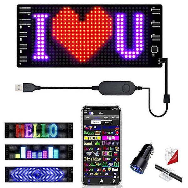 Opplyst vindusbilde LED programmerbart digitalt skilt 7 x 17cm display design belysning