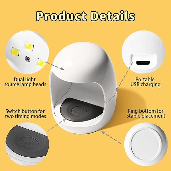 Mini Kynsivalolaite, Söpö Muna UV-Geeli Kynsilamppu, USB Mini Kynsi UV-Valo, LED-Hoito Auringonvalo Kuivaaja