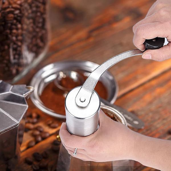 Hånddrevet kaffekværn i rustfrit stål
