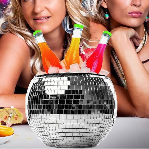 Disco Ice Bucket Retro -juhlatarvikkeet, Groovy Barware, Trendikäs Disco Ball -juomaastiat