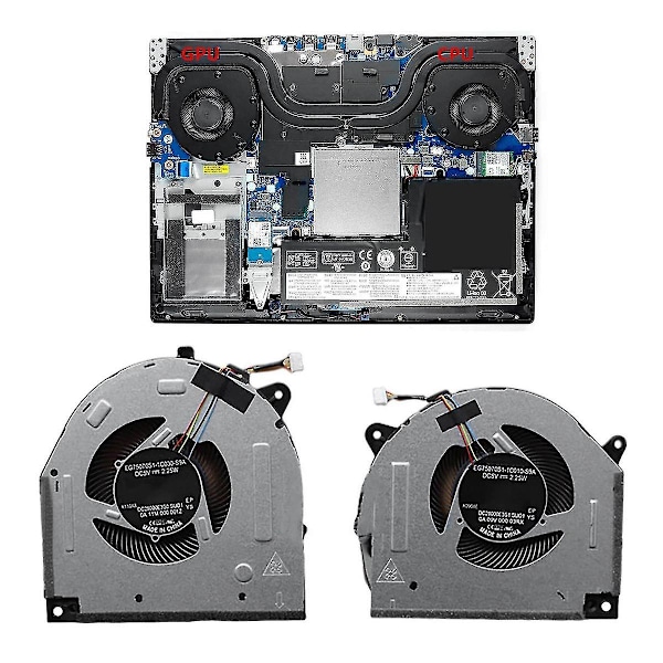 Bærbar computer Cpu Gpu køleventilator til Legion Y7000-2019 Y540-15irh 5f10s13886 Dc28000e3f1