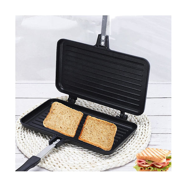Gas Ikke-klæbende Sandwich Maker Brød Toast Morgenmad Maskine Pandekage Bagning Grill Ovn Form