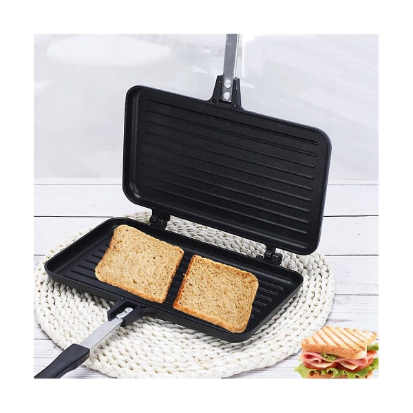 Gass-stekepanne for smørbrød, brød, toast, frokost, pannekaker, baking, grill, form