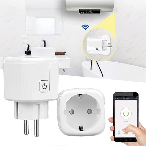 Tuya WiFi Smart Socket Plug 16A/20A EU - Strömövervakning & APP-kontroll fungerar med Alexa Google Home 16A EU PLUG